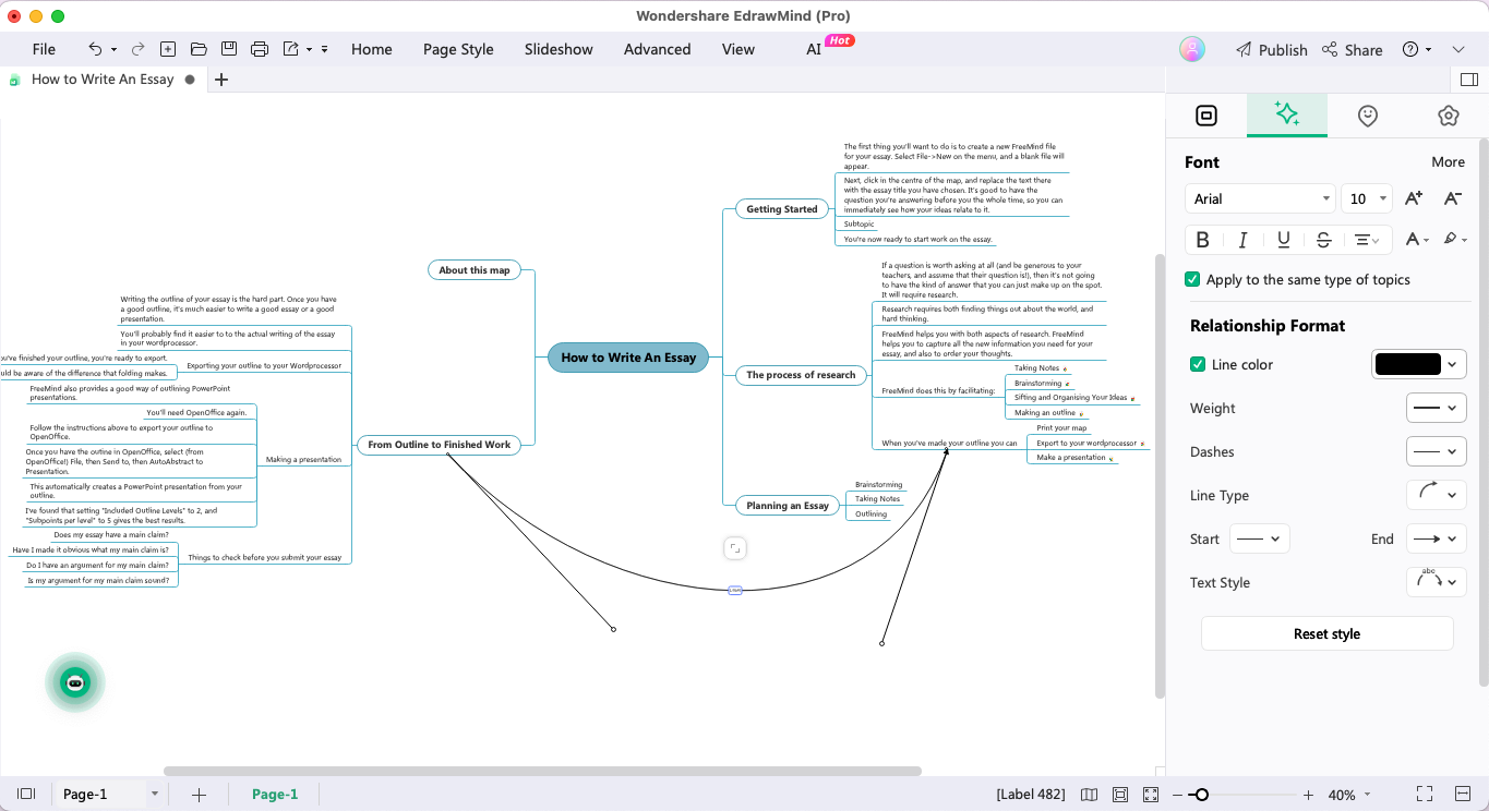 Cómo usar el mapa conceptual para escribir