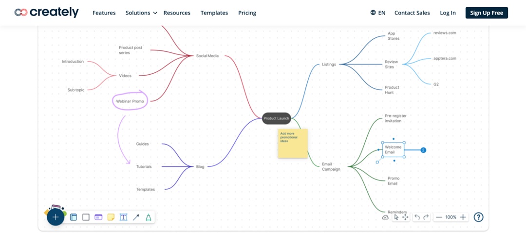 creately website lucidchart alternative