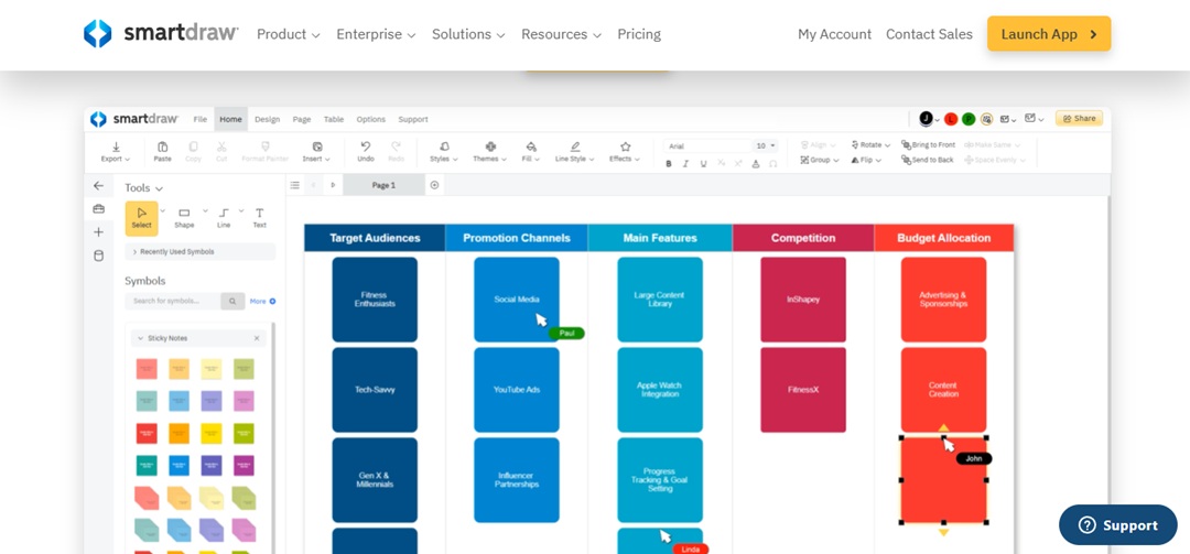 smartdraw website lucidchart alternative